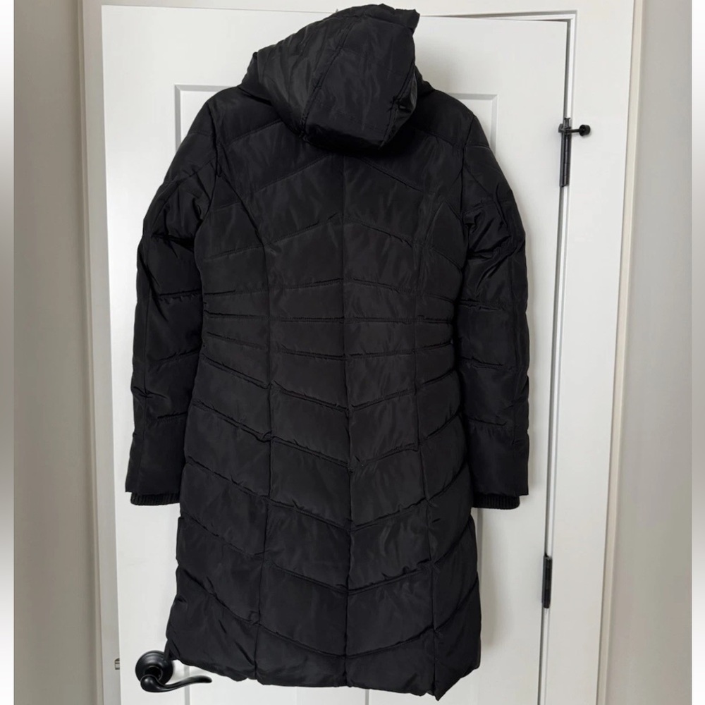 JESSICA SIMPSON Women's XS Hooded Puffer Long Black Zip-Up Jacket Winter Coat - Picture 7 of 14